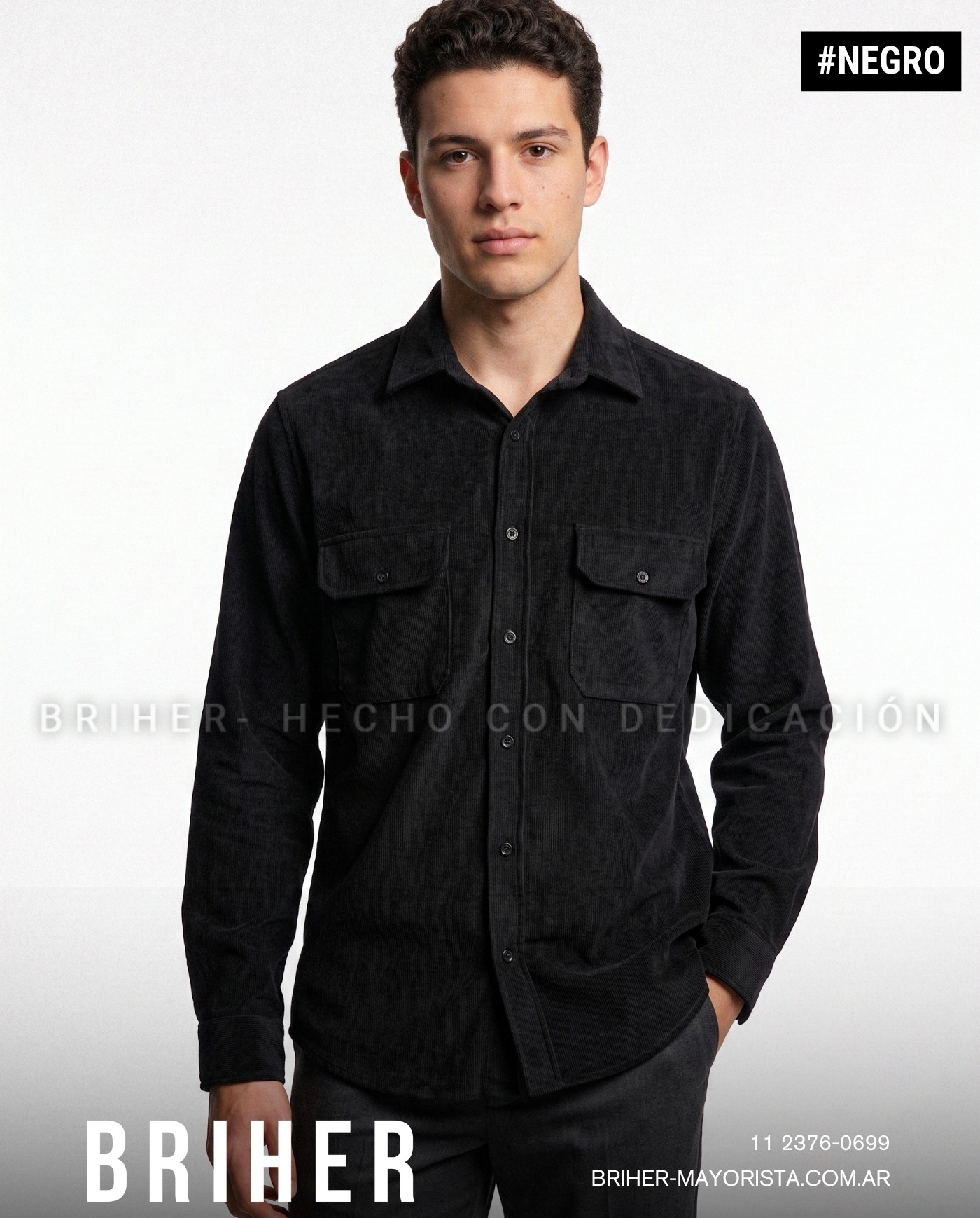 Camisa Corderoy Clásico Beige - Imagen 6
