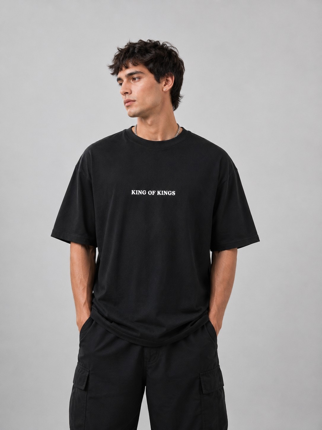 Remera Oversize King Of Kings Negro - Imagen 2