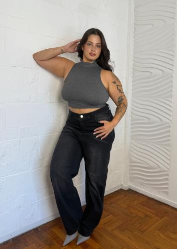 Baggy Curvy Gris