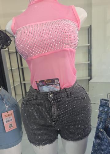 Shorts Strás Jeans  Premium - Miniatura 2