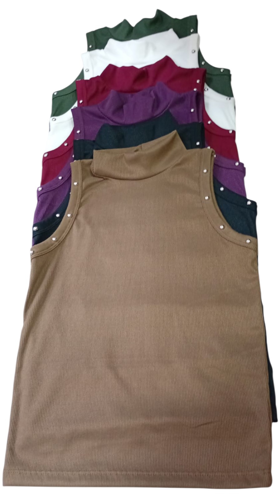 Musculosa con Cuello y Perlas Talle Único M&l - Imagen 2