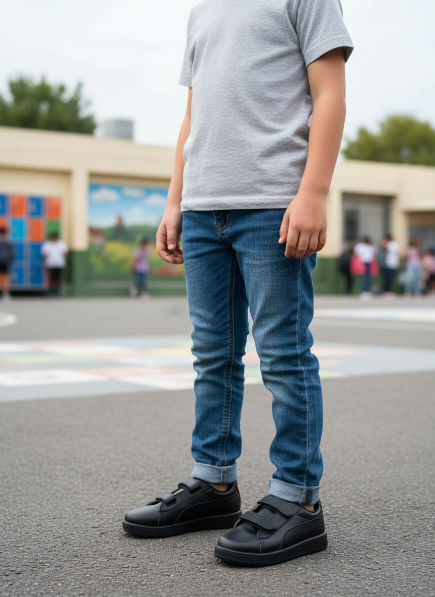 Zapatillas Nenas Nenes Clásicas Eco Cuero Negras Blancas Modernas Cómodas Velcro - freepik__genera-una-foto-producto-con-un-nio-de-ocho-aos-de__63526.png
