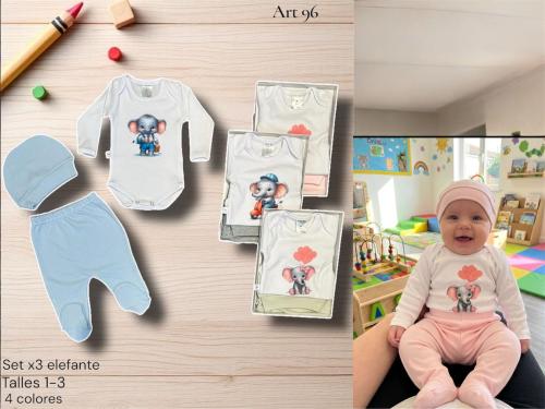 Set en Caja 3 Piezas con Body Micky Baby T.(1-2-3) Art.96 - Miniatura 1