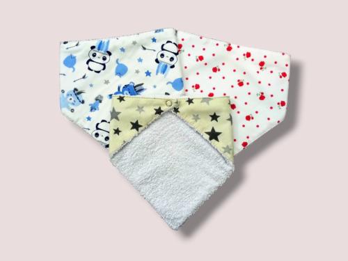 Bandana Doble de Pique y Toalla Estampadas "ruben Babies"