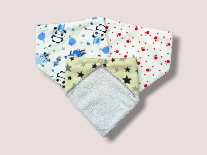 Bandana Doble de Pique y Toalla Estampadas "ruben Babies"