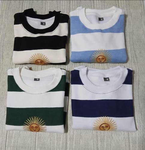 Buzo Rayado Sol de Mayo Premium Bordado - Miniatura 2