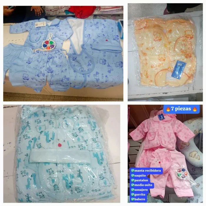 Ajuar Importado de 7 Piezas con Sonajero