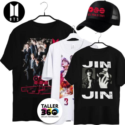 Combo Remera Algodon Peindado Estampado  mas Gorra  Bts