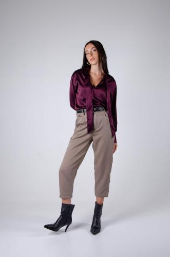 Pantalón Sastrero Cigarette con Elástico, Pin,as y Bolsillos