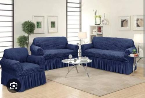 Combo de Fundas de Sillon 3 Cuerpo+ 2 Cuerpo+ 1 Cuerpo Elastizado con Volado