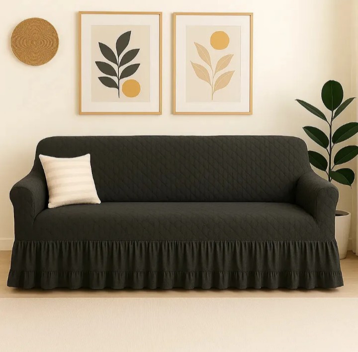 Combo de Fundas de Sillon 3 Cuerpo+ 2 Cuerpo+ 1 Cuerpo Elastizado con Volado - Imagen 2
