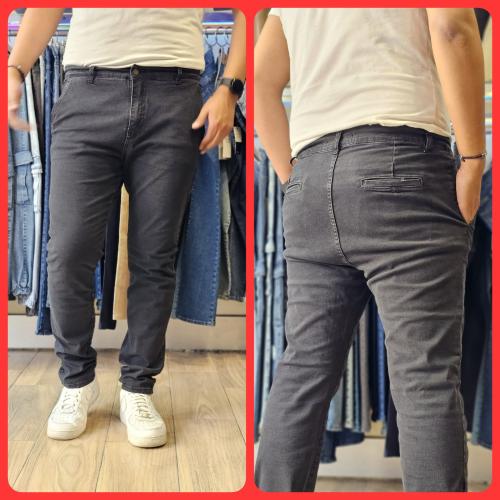 Pantalon Corte Chino Gris