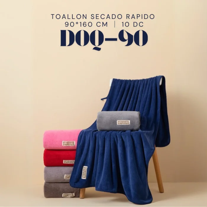 Toallon Secado Rapido  Liso 90x160
