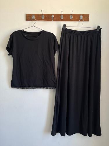 Maxipollera + Remera Crop