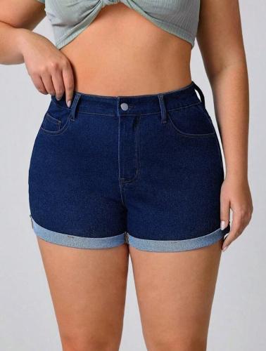 Hotsale Short Jean Grande Dama Pantalón Corto Denim Ajustado Mujer Mayoristas Verano - Miniatura 2