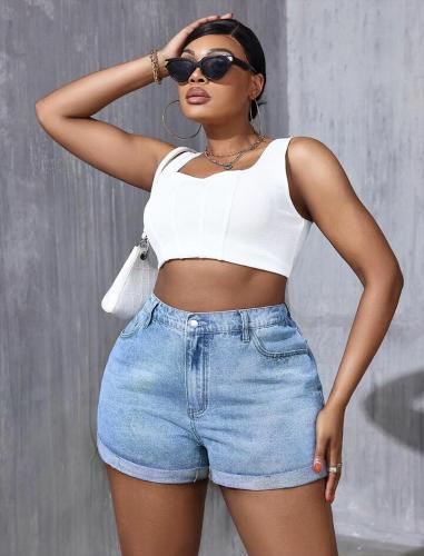 Liquidación Short Jean Dama Pantalón Corto Ajustado Denim Mujer Hotsale Mayoristas