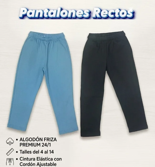 Pantalones Rectos Friza