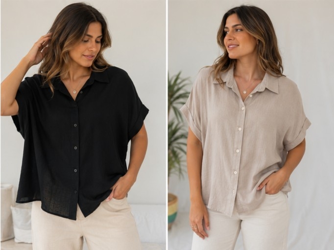 Camisa Larga de Lino - Imagen 4