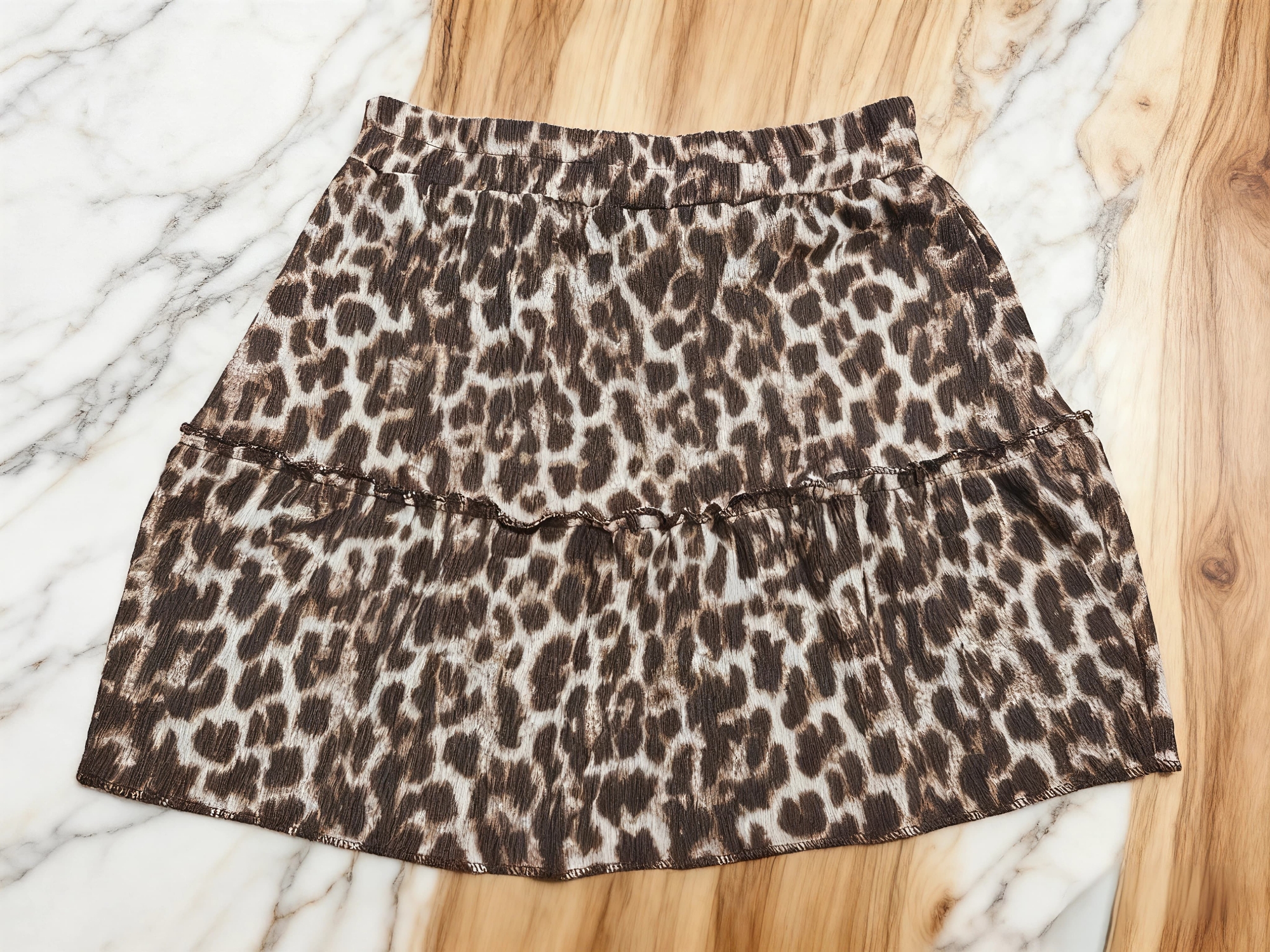 Pollera Animal Print con Bolado - Imagen 2