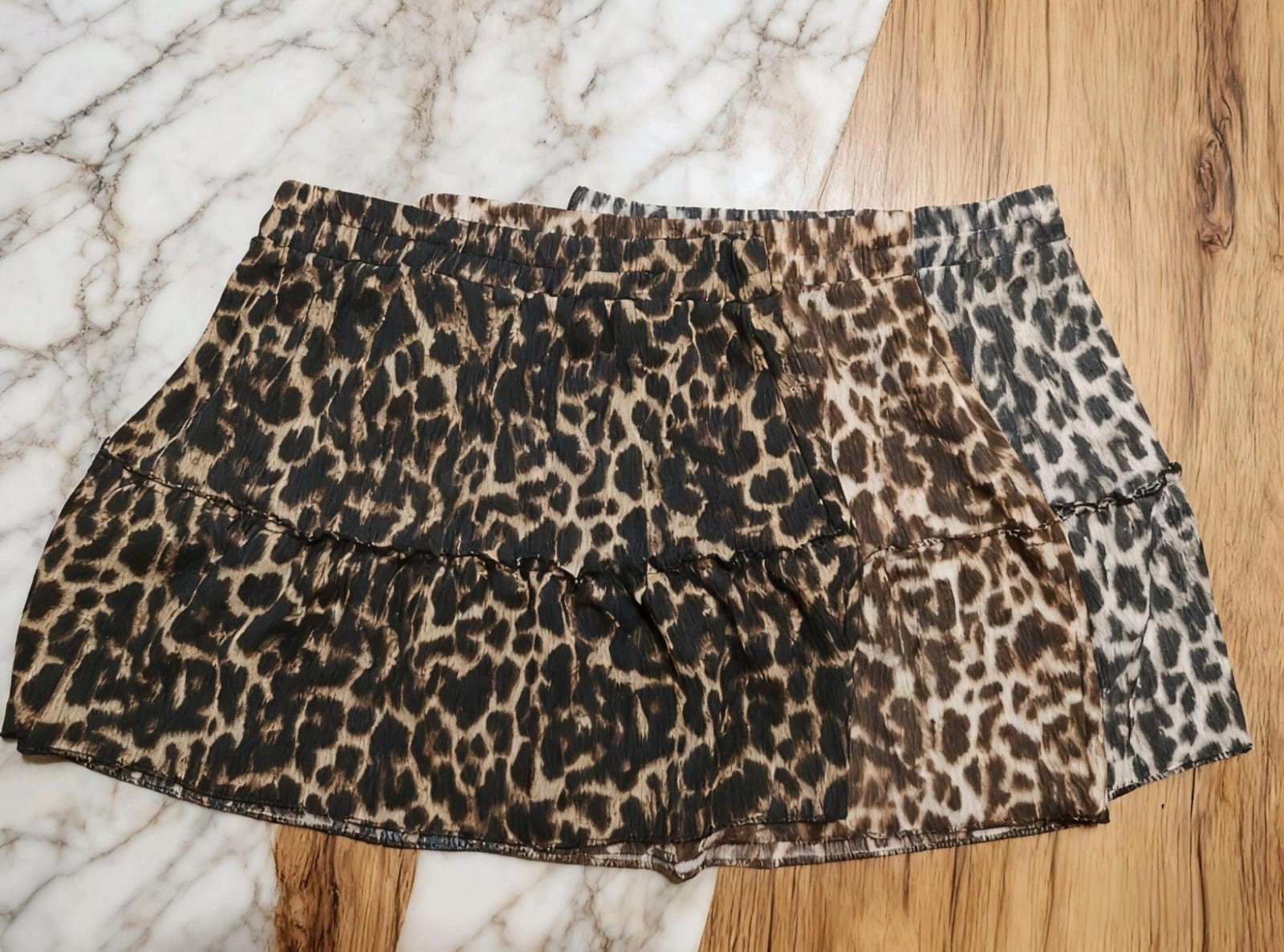 Pollera Animal Print con Bolado - Imagen 3