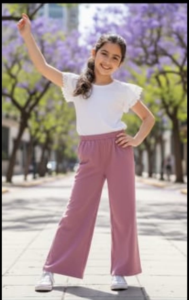 Pantalón Palazzo para Nena en Darlon Talle 6 al 16 - Imagen 2