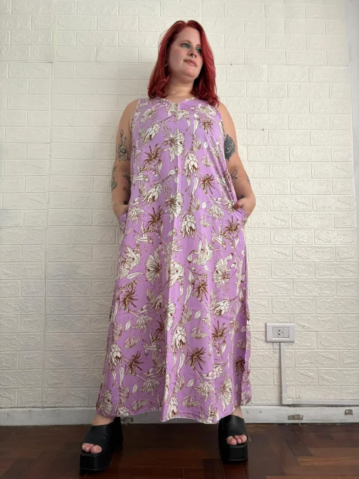 Vestidos Largos de Fibrana Poplin