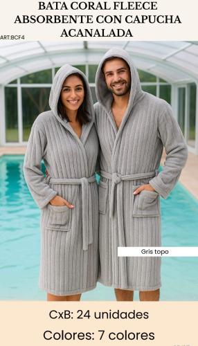 Bata Coral Fleece Absorbente con Capucha - Miniatura 4