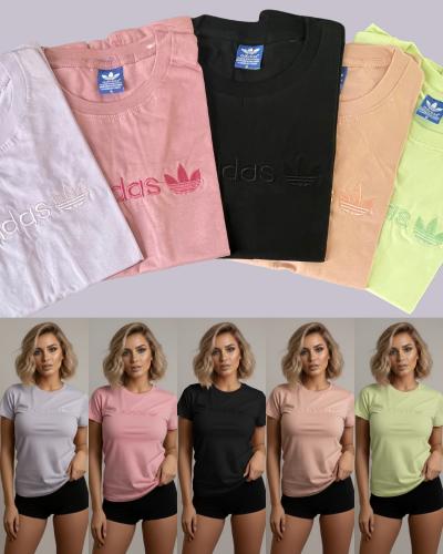 Remera Adidas Premium Algodón Peinado Bordada