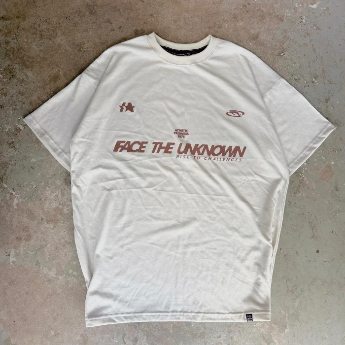 Remera Oversize Face Autorelieve Algodón Peinado