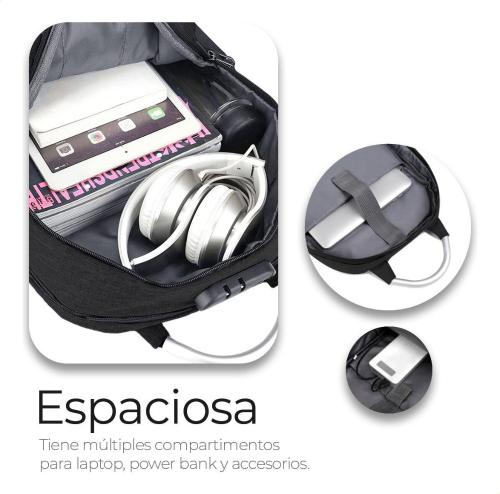 Mochilas Urbanas con Codigo Antirobo Excelente  Calidad - Miniatura 6