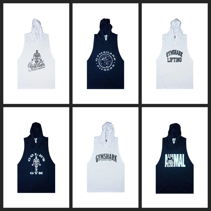 Musculosas con Capucha de Algodón Gymshark Goldsgym Animal