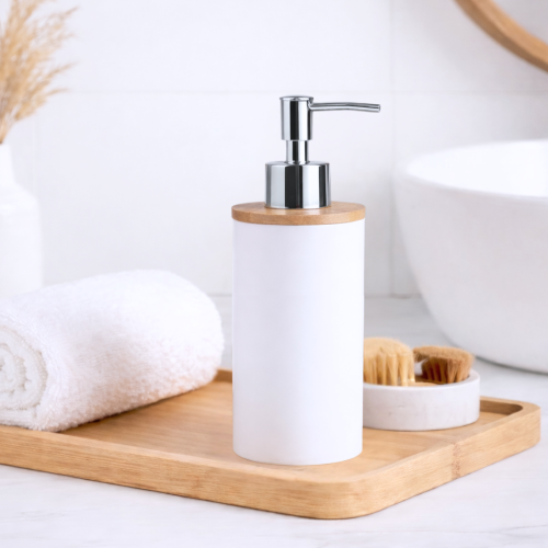 Dispenser de Baño Plastico Negro y Blanco - Cod: Sbk- Ba35n/b - Miniatura 2