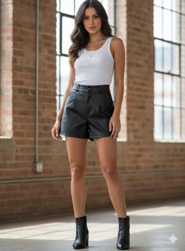 Ingreso Shorts Cuerina Talle 2 3 4 5 6 - Miniatura 2