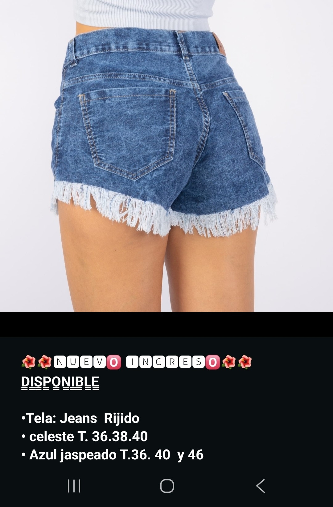 Short Jean Rígido Desflecado - Imagen 2