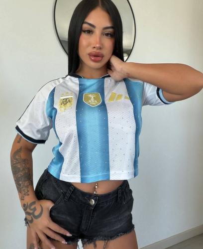Remera de Argentina con Stras