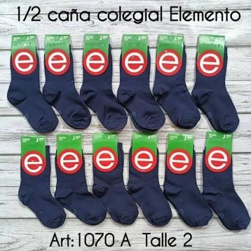 Medias  Colegial  Elemento Blanco Azul