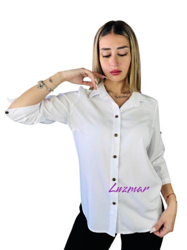 Camisas Lisas Manga 3/4 (fibrana Poplin)