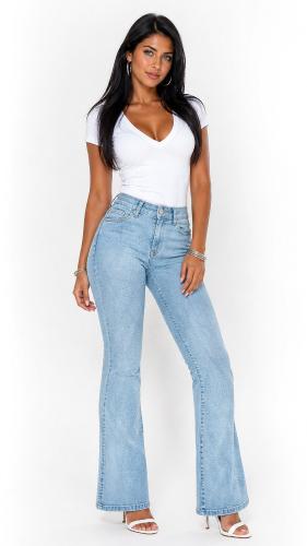 Jean Oxford Azul Escolar Pantalon Ancho Acampando 2000's Mujer Dama Mayoristas Denim - Miniatura 3