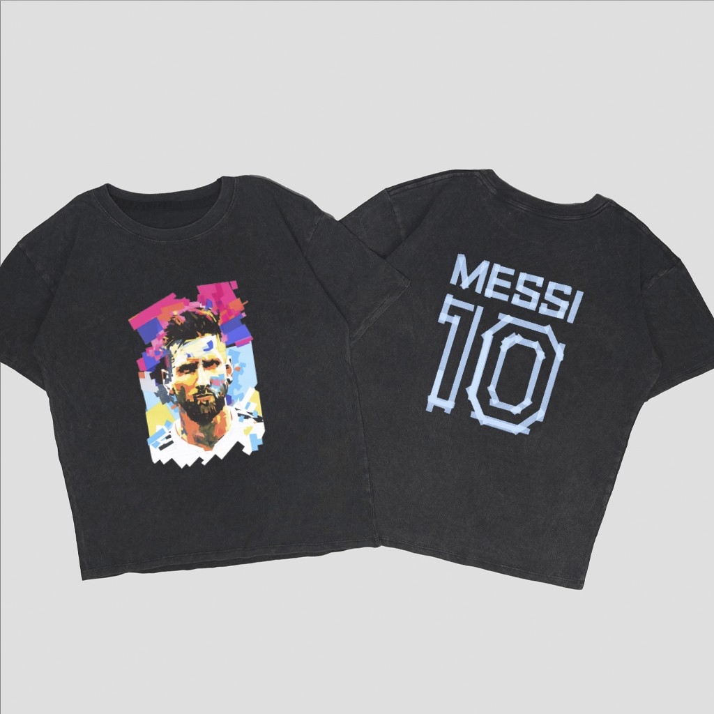 Unisex- Remera Ovsize Messi Graffity - Imagen 7