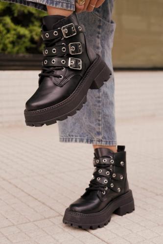 Borcegos con Plataforma Cintas con Tachas Hanny 2.0
