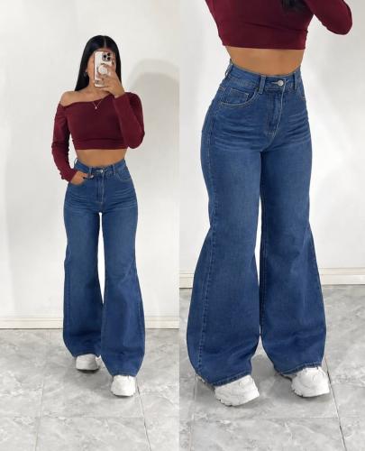 Jeans Wide Leg Azul