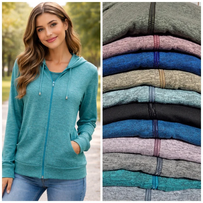 Campera de Modal Jaspeado Liviana