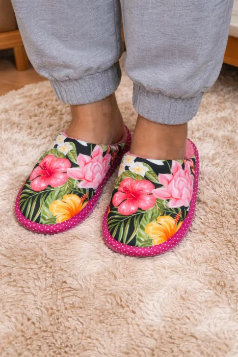 Pantufla Algodón con Cordero