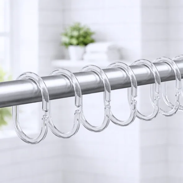 Ganchos de Acrilico para Cortina 12pc Transparente - Cod: Sbk-ba10c