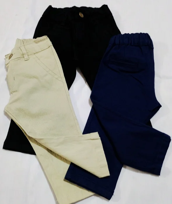 Pantalón Gabardina Elastizado con Bolsillo Chino de Bebé