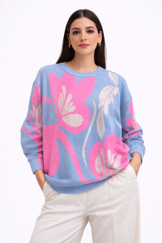 Sweater Bremer Doble Hilado Floral  Invierno 2026