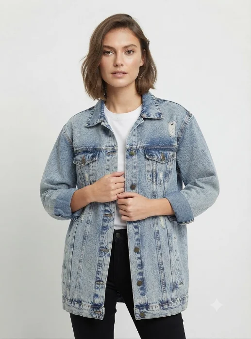 Camisaco Jeans Mujer