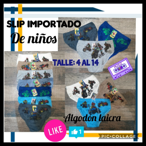 Bombacha Ó Slip para Niños (as)