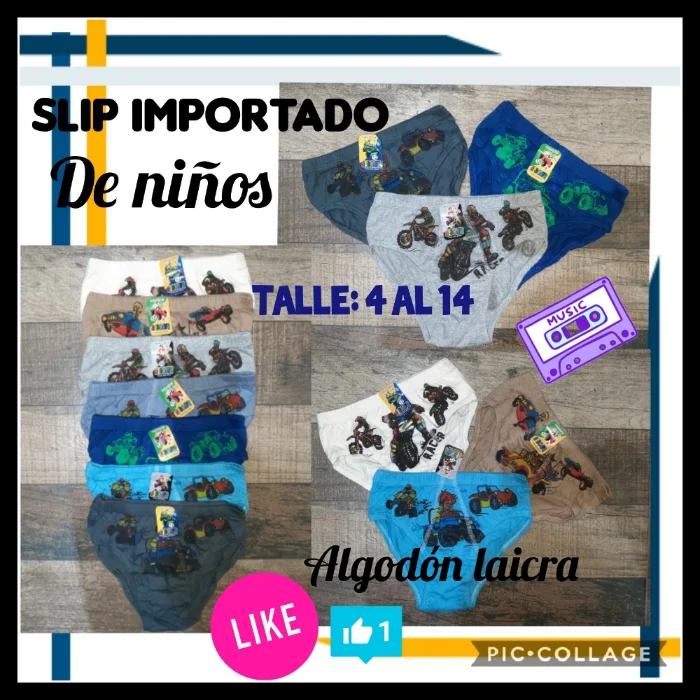 Bombacha Ó Slip para Niños (as)