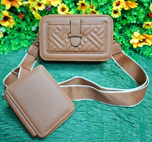 Carterita Morral con Monedero Cuero Pu Excelente Calidad